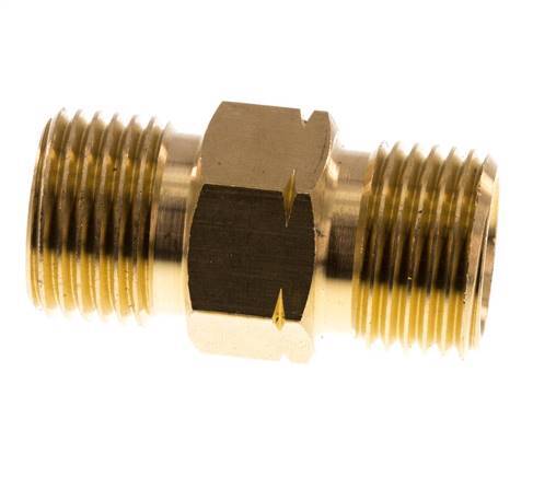 Espiga doble G1/2'' Macho x Macho Izquierda Latón 16bar (224.8psi) 22mm Hex.