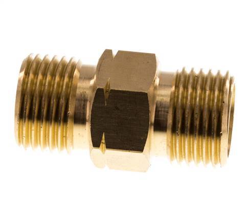 Espiga doble G1/2'' Macho x Macho Izquierda Latón 16bar (224.8psi) 22mm Hex.