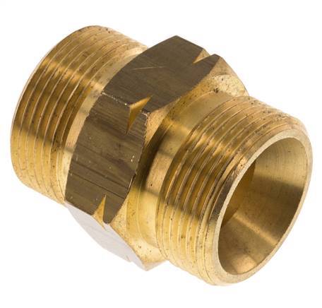 Espiga doble G1 1/4'' Macho x Macho Izquierda Latón 16bar (224.8psi) 46mm Hex.