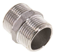 Espiga doble G1'' Acero inoxidable Junta plana 16bar (224.8psi) 36mm Hex.