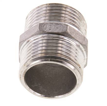 Espiga doble G1'' Acero inoxidable Junta plana 16bar (224.8psi) 36mm Hex.