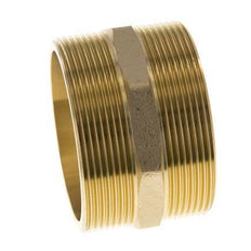 Espiga doble G2 1/2'' latón junta plana 16bar (224.8psi) 76mm hexagonal