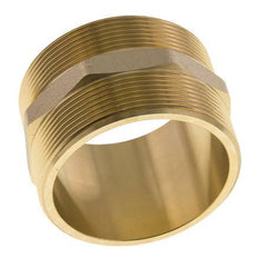 Espiga doble G2 1/2'' latón junta plana 16bar (224.8psi) 76mm hexagonal