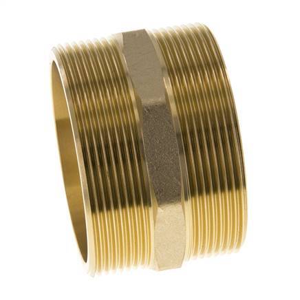 Espiga doble G2 1/2'' latón junta plana 16bar (224.8psi) 76mm hexagonal
