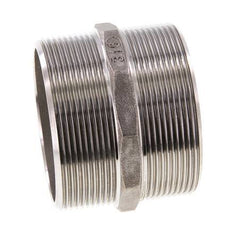 Espiga doble G2 1/2'' Acero inoxidable Junta plana 16bar (224.8psi) 78mm Hex.