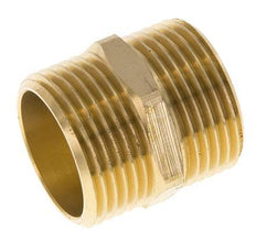 Espiga doble G1'' latón junta plana 16bar (224.8psi) 33mm hexagonal