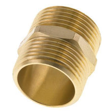 Espiga doble G1'' latón junta plana 16bar (224.8psi) 33mm hexagonal