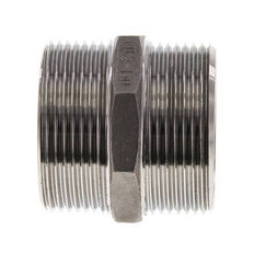 Espiga doble G1 1/2'' Acero inoxidable Junta plana 16bar (224.8psi) 51mm Hex.
