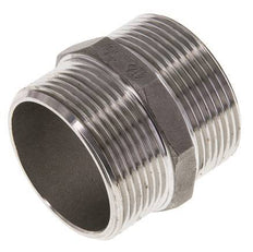 Espiga doble G1 1/2'' Acero inoxidable Junta plana 16bar (224.8psi) 51mm Hex.