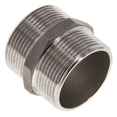 Espiga doble G1 1/2'' Acero inoxidable Junta plana 16bar (224.8psi) 51mm Hex.
