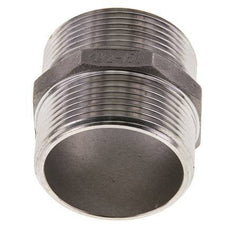 Espiga doble G1 1/2'' Acero inoxidable Junta plana 16bar (224.8psi) 51mm Hex.