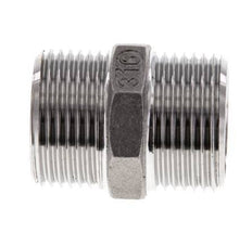 Espiga doble G3/4'' Acero inoxidable Junta plana 16bar (224.8psi) 29mm Hex.