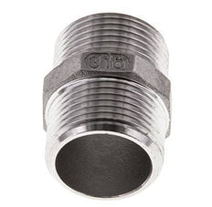 Espiga doble G3/4'' Acero inoxidable Junta plana 16bar (224.8psi) 29mm Hex.