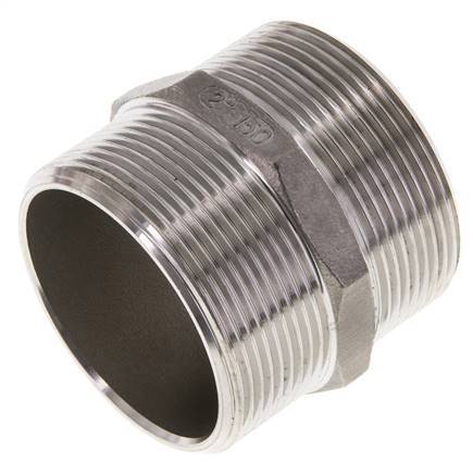 Boquilla doble G2'' de acero inoxidable con junta plana 16bar (224.8psi) Hex 62mm