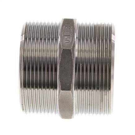 Boquilla doble G2'' de acero inoxidable con junta plana 16bar (224.8psi) Hex 62mm