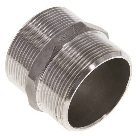 Boquilla doble G2'' de acero inoxidable con junta plana 16bar (224.8psi) Hex 62mm