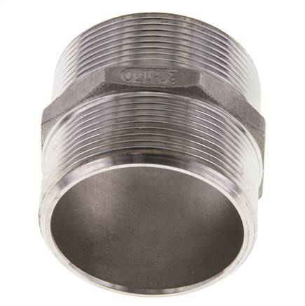 Boquilla doble G2'' de acero inoxidable con junta plana 16bar (224.8psi) Hex 62mm