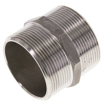 Boquilla doble G2'' de acero inoxidable con junta plana 16bar (224.8psi) Hex 62mm