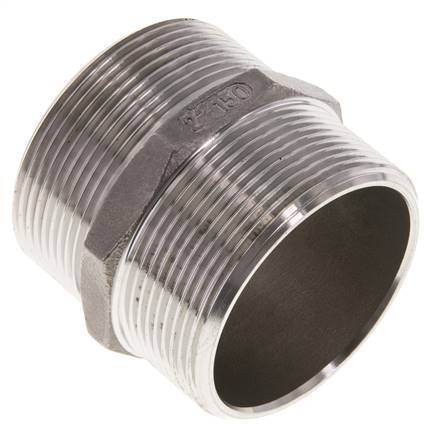 Boquilla doble G2'' de acero inoxidable con junta plana 16bar (224.8psi) Hex 62mm