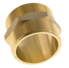 Espiga doble G2'' latón junta plana 16bar (224.8psi) 60mm hexagonal