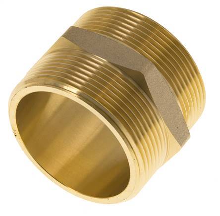 Espiga doble G2'' latón junta plana 16bar (224.8psi) 60mm hexagonal