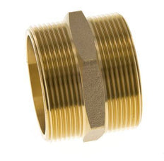 Espiga doble G2'' latón junta plana 16bar (224.8psi) 60mm hexagonal