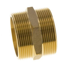 Espiga doble G2'' latón junta plana 16bar (224.8psi) 60mm hexagonal