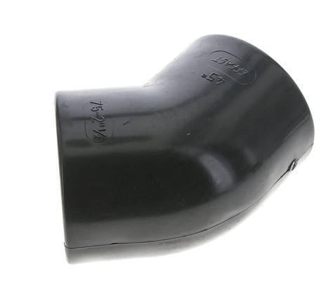 Racor en ángulo de 45 grados Rp2 1/2'' hembra PVC-U 16bar (224,8psi) EN 1452-3