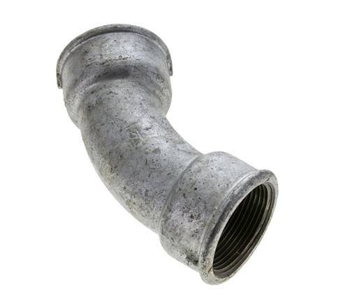 Racor acodado 45deg Rp1 1/2'' Hembra Hierro fundido 25bar (351.25psi)