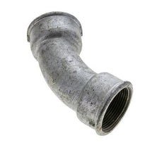 Racor acodado 45deg Rp1 1/2'' Hembra Hierro fundido 25bar (351.25psi)