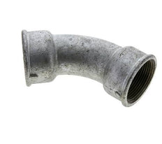 Racor acodado 45deg Rp1 1/2'' Hembra Hierro fundido 25bar (351.25psi)