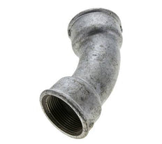 Racor acodado 45deg Rp1 1/2'' Hembra Hierro fundido 25bar (351.25psi)
