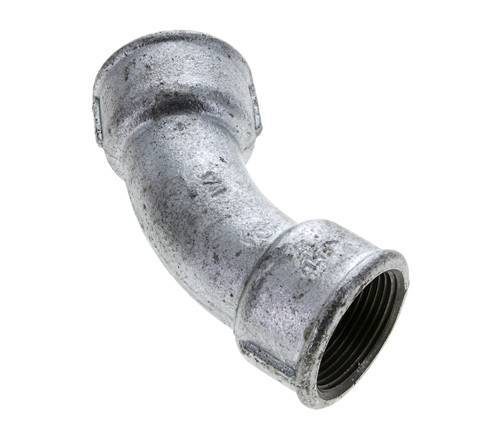 Racor acodado 45deg Rp1 1/4'' Hembra Hierro fundido 25bar (351.25psi)