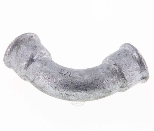 90deg Angled Fitting Rp1/2'' Female Long Cast Iron 25bar (351.25psi) [2 Pieces]