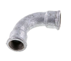 90deg Angled Fitting Rp1/2'' Female Long Cast Iron 25bar (351.25psi) [2 Pieces]