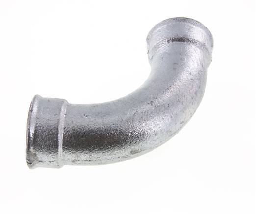 Racor acodado 90deg Rp2'' Hembra Hierro fundido largo 25bar (351.25psi)