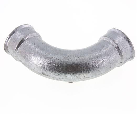 Racor acodado 90deg Rp2'' Hembra Hierro fundido largo 25bar (351.25psi)