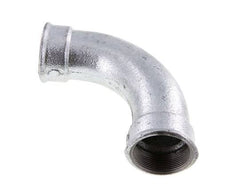 Racor acodado 90deg Rp2'' Hembra Hierro fundido largo 25bar (351.25psi)