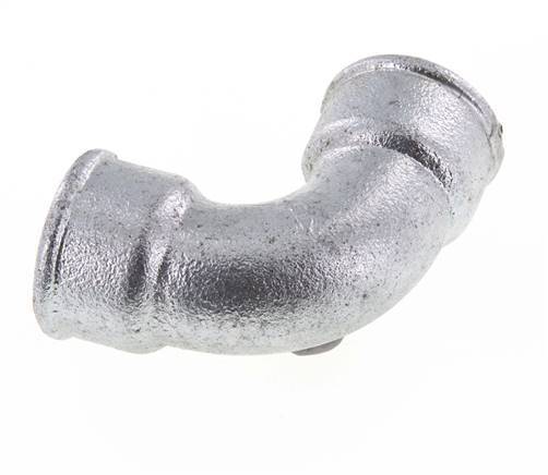 Racor acodado 90deg Rp1 1/4'' Hembra Hierro fundido corto 25bar (351.25psi)