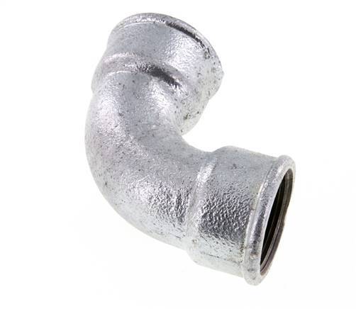 Racor acodado 90deg Rp1 1/4'' Hembra Hierro fundido corto 25bar (351.25psi)