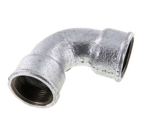 Racor acodado 90deg Rp1 1/4'' Hembra Hierro fundido corto 25bar (351.25psi)