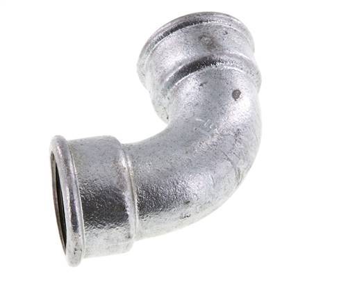 Racor acodado 90deg Rp1 1/2'' Hembra Hierro fundido corto 25bar (351.25psi)