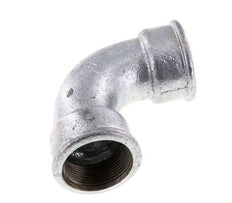 Racor acodado 90deg Rp1 1/2'' Hembra Hierro fundido corto 25bar (351.25psi)