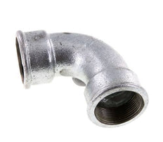 Racor acodado 90deg Rp1 1/2'' Hembra Hierro fundido corto 25bar (351.25psi)