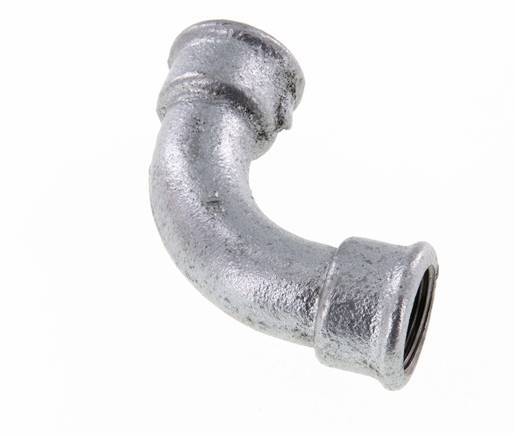 90deg Angled Fitting Rp3/4'' Female Long Cast Iron 25bar (351.25psi) [2 Pieces]