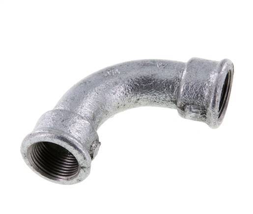 90deg Angled Fitting Rp3/4'' Female Long Cast Iron 25bar (351.25psi) [2 Pieces]