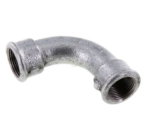 90deg Angled Fitting Rp3/4'' Female Long Cast Iron 25bar (351.25psi) [2 Pieces]