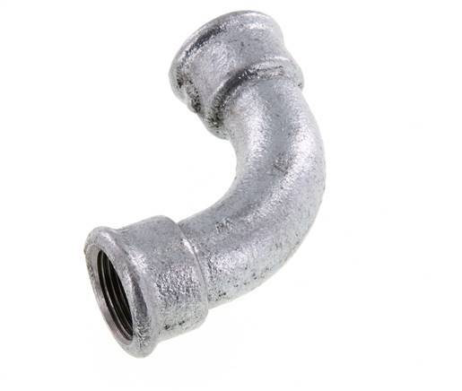 90deg Angled Fitting Rp3/4'' Female Long Cast Iron 25bar (351.25psi) [2 Pieces]