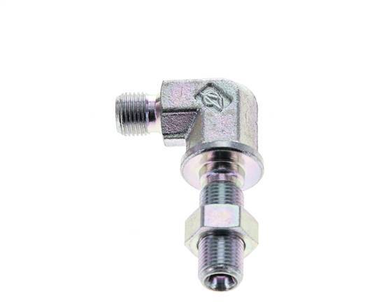 Racor acodado 90deg Pasamuros G1/8'' Acero alta presión Cono 60° 350bar (4917.5psi) Hidráulico