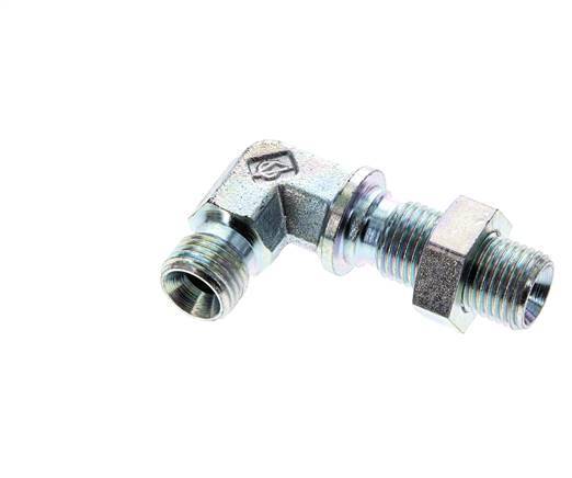 Racor acodado 90deg Pasamuros G1/4'' Acero alta presión 60° Cono 350bar (4917.5psi) Hidráulico
